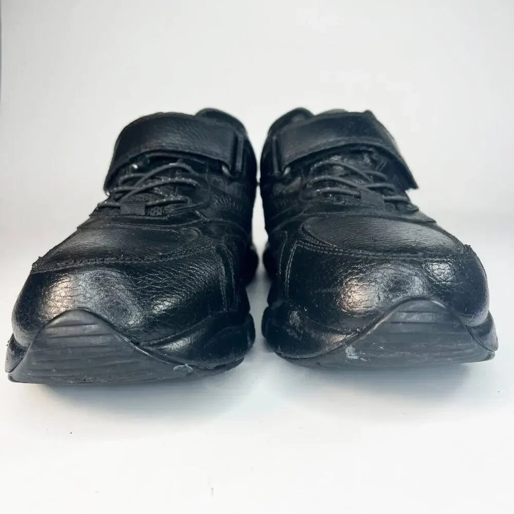 Apex A6000 Leather Strap Orthopedic Walking Sneakers Shoes Black Women 8